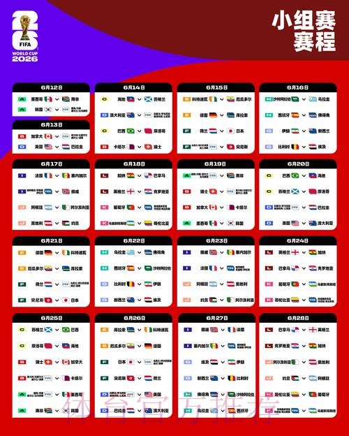 2026世界杯直播今日比赛时间表怎么查